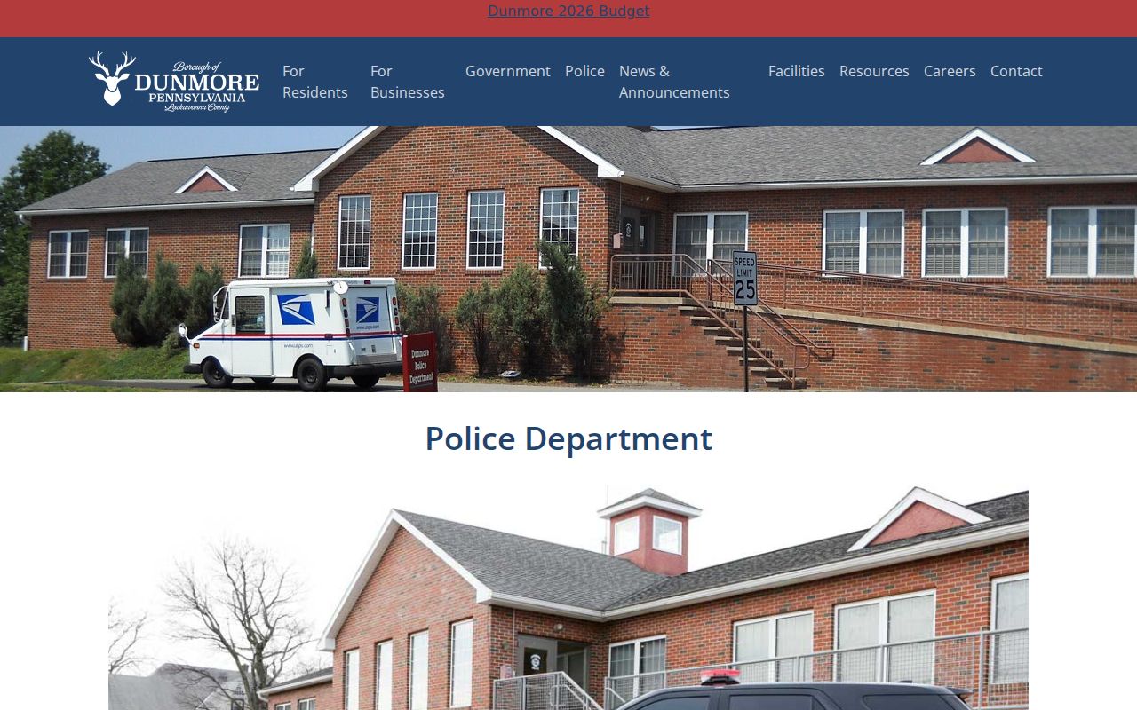 Dunmore criminal records at the Dunmore Police Department